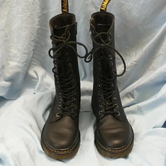 Dr. Martens Black Lace-Up Women's Boots - Picture 3 of 15